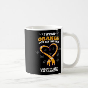 I Wear Orange Sister Leukemia Cancer Awareness Blo Coffee Mug