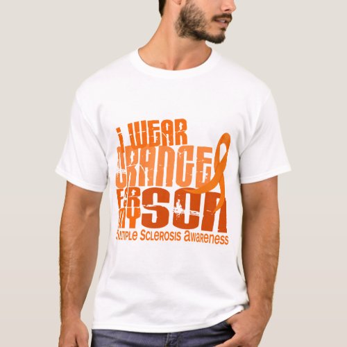 I Wear Orange Son Multiple Sclerosis MS T_Shirt