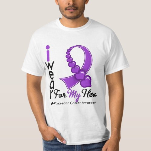 I Wear Pancreatic Cancer Ribbon For My Hero T_Shirt