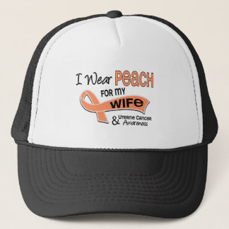 I Wear Peach 42 Wife Uterine Cancer Trucker Hat