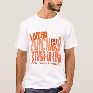 I Wear Peach For Mother-In-Law 6.4 Uterine Cancer T-Shirt