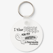 I Wear Pearl For My Grandma 42 Mesothelioma Keychain