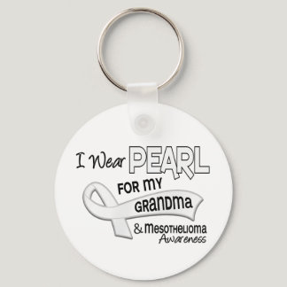 I Wear Pearl For My Grandma 42 Mesothelioma Keychain