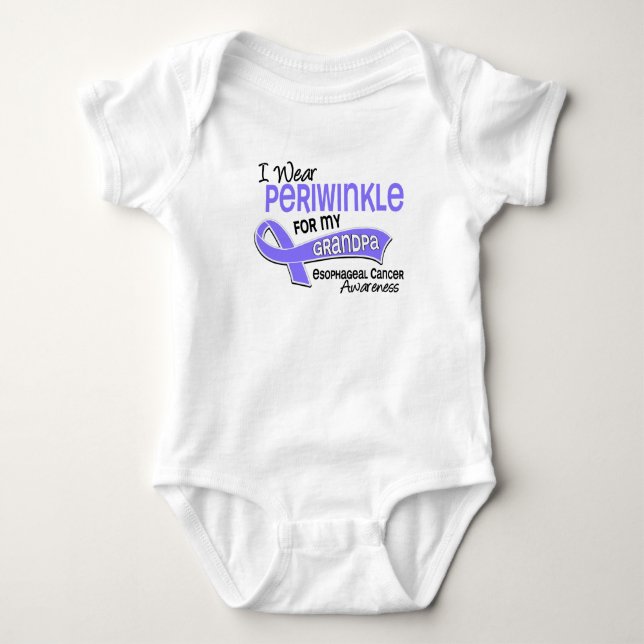 I Wear Periwinkle 42 Grandpa Esophageal Cancer Baby Bodysuit (Front)