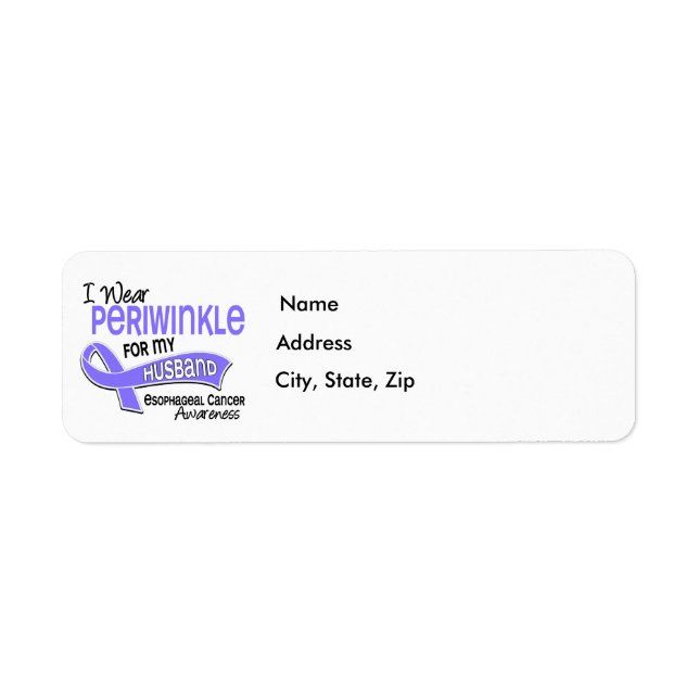 I Wear Periwinkle 42 Husband Esophageal Cancer Label (Front)