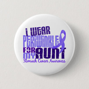 I Wear Periwinkle Aunt 6.4 Stomach Cancer Pinback Button