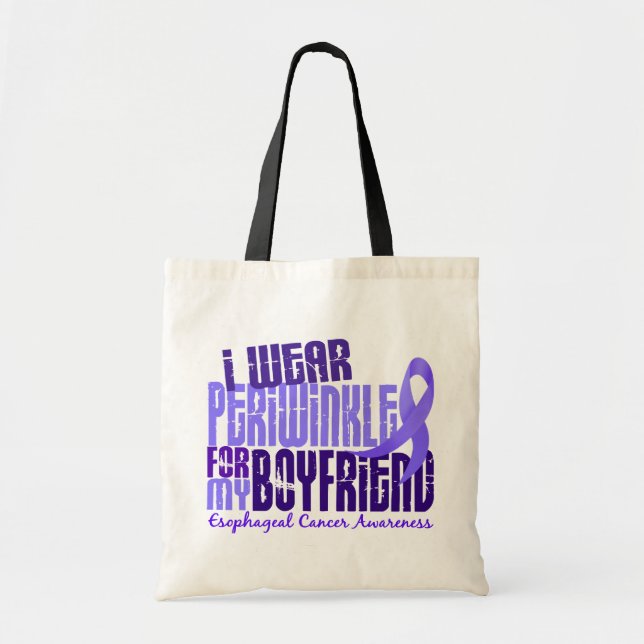 I Wear Periwinkle Boyfriend 6.4 Esophageal Cancer Tote Bag (Front)