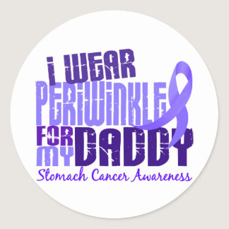 I Wear Periwinkle Daddy 6.4 Stomach Cancer Classic Round Sticker