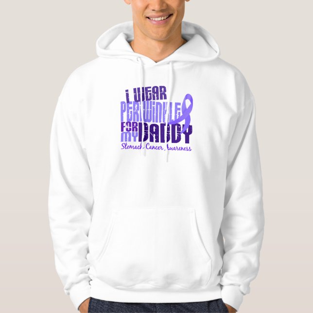 I Wear Periwinkle Daddy 6.4 Stomach Cancer Hoodie (Front)