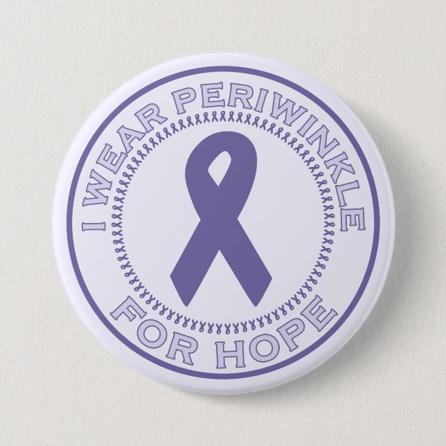 I Wear Periwinkle For Hope Button (Front)