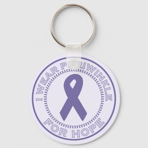 I Wear Periwinkle For Hope Keychain