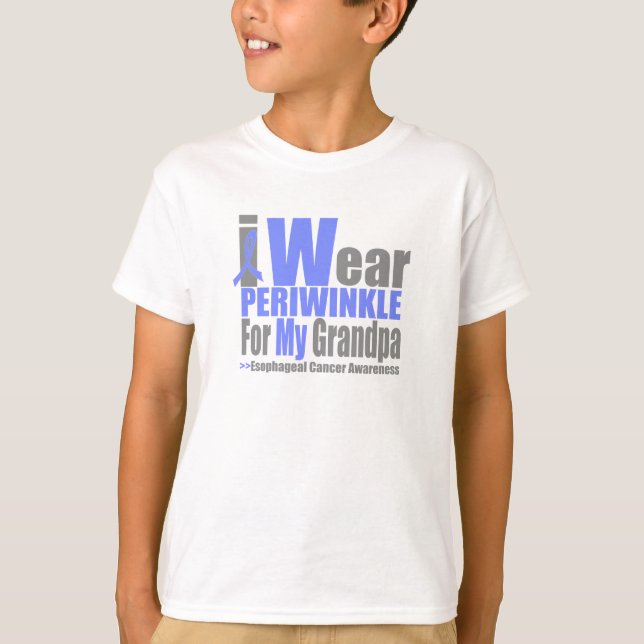 I Wear Periwinkle For My Grandpa Esophageal Cancer T-Shirt (Front)