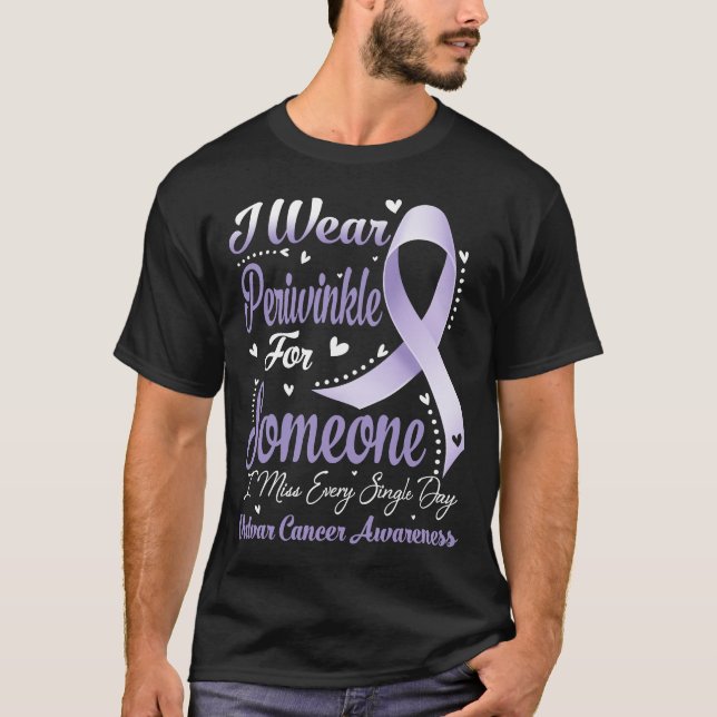 I Wear Periwinkle For VULVAR CANCER Awareness T-Shirt (Front)