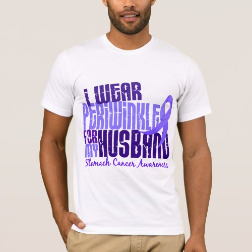 I Wear Periwinkle Husband 64 Stomach Cancer T_Shirt