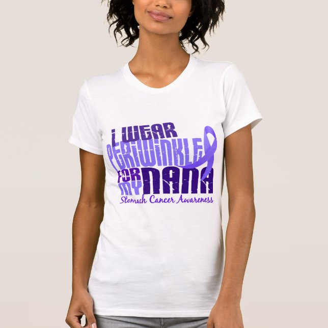 I Wear Periwinkle Nana 6.4 Stomach Cancer T-Shirt (Front)