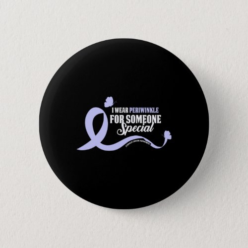 I Wear Periwinkle Stomach Cancer Awareness Ribbon Button