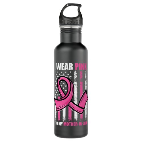 i wear pink 2my mor in law american flag breast ca stainless steel water bottle