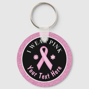 Breast Cancer Awareness sublimation Key Chain/ Key Fob