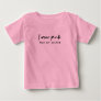 I Wear Pink | Custom Name Cancer Support Baby T-Shirt