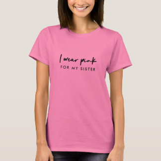 I Wear Pink | Custom Name Cancer Support T-Shirt