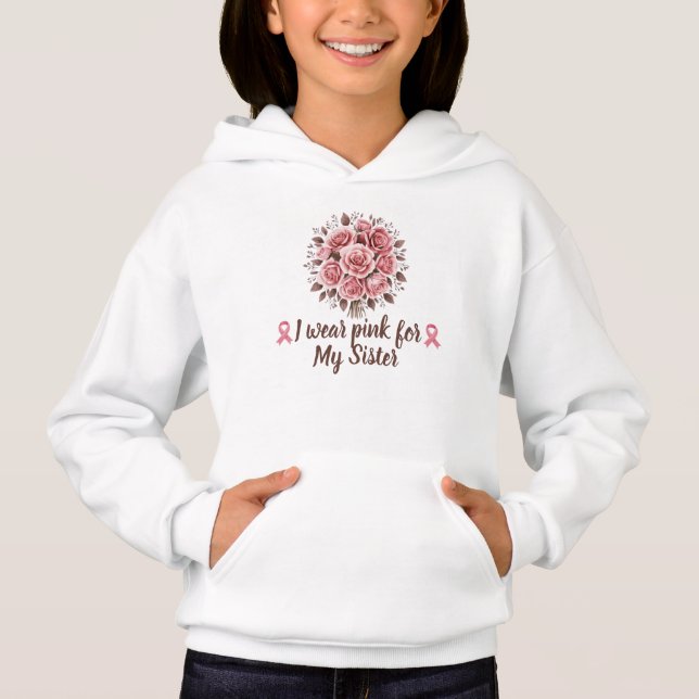I Wear Pink for [Custom Name] - Cancer Awareness Hoodie (Front)