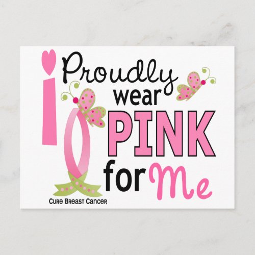 I Wear Pink For Me 27 Breast Cancer Postcard