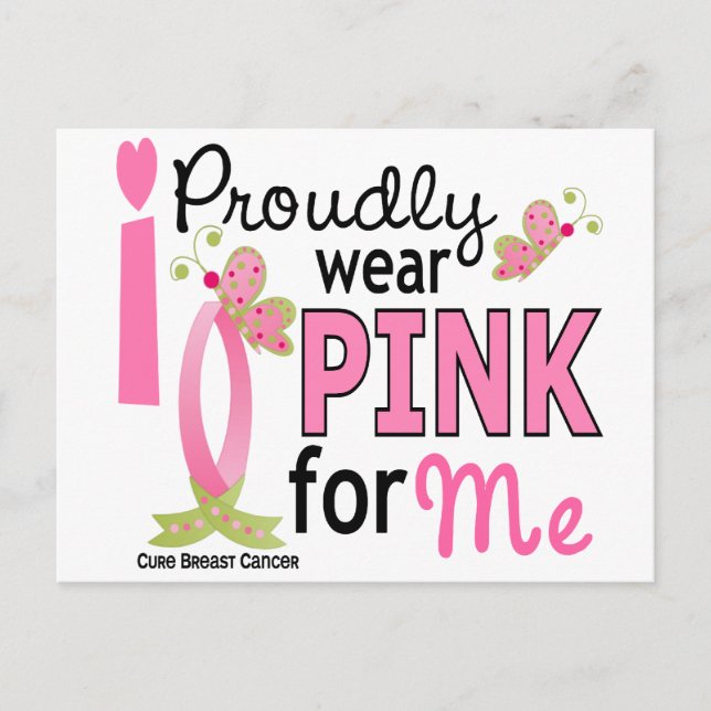 I Wear Pink For Me 27 Breast Cancer Postcard (Front)