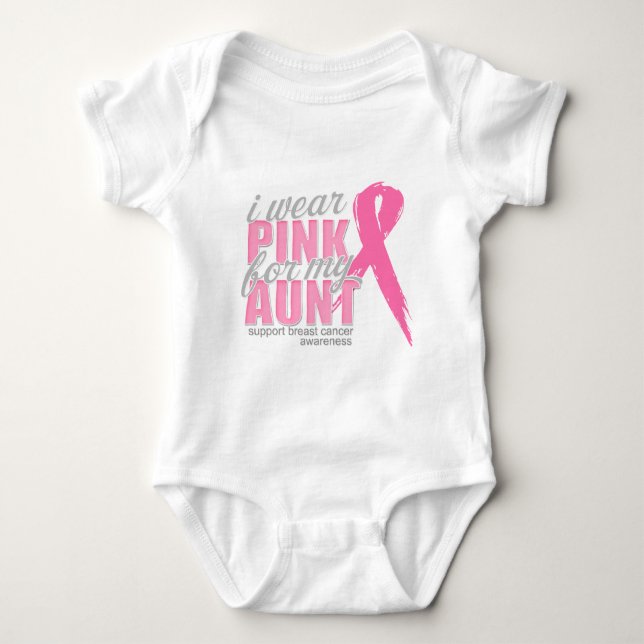 I Wear Pink For My Aunt Baby Bodysuit (Front)