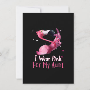 I Wear Pink For My Aunt Breast Cancer Awareness Fl Invitation