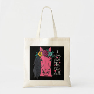I Wear Pink for My Aunt Breast Cancer Awareness Ho Tote Bag