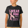 I Wear Pink for My Aunt Breast Cancer Awareness T T-Shirt