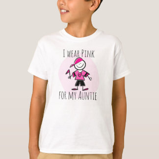 I Wear Pink for My Auntie - Cancer Awareness T-Shirt