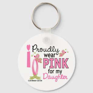 I Wear Pink For My Daughter 27 Breast Cancer Keychain