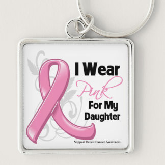 I Wear Pink For My Daughter - Breast Cancer Keychain