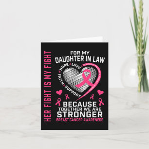 I Wear Pink For My Daughter In Law Breast Cancer H Card