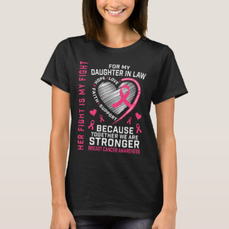 I Wear Pink For My Daughter In Law Breast Cancer H T-Shirt