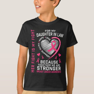 I Wear Pink For My Daughter In Law Breast Cancer H T-Shirt