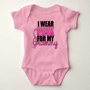 I Wear Pink for Someone Special Boy Girl Short Sleeve Bodysuits Tops Baby Cancer 
