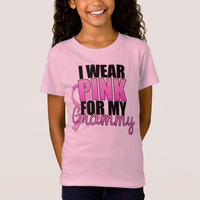 I Wear Pink for My Grammy - Breast Cancer T-Shirt (Front)