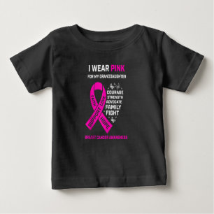 I Wear Pink For My Granddaughter Breast Baby T-Shirt