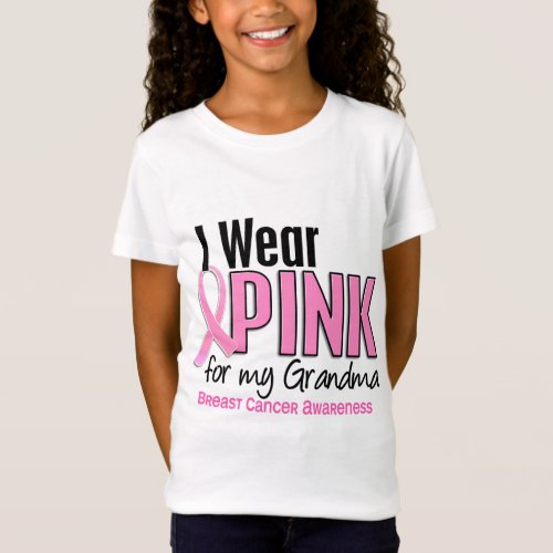 I Wear Pink For My Grandma 10 Breast Cancer T_Shirt