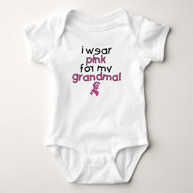 I Wear Pink for My Grandma ($18.95) Baby Bodysuit (Front)