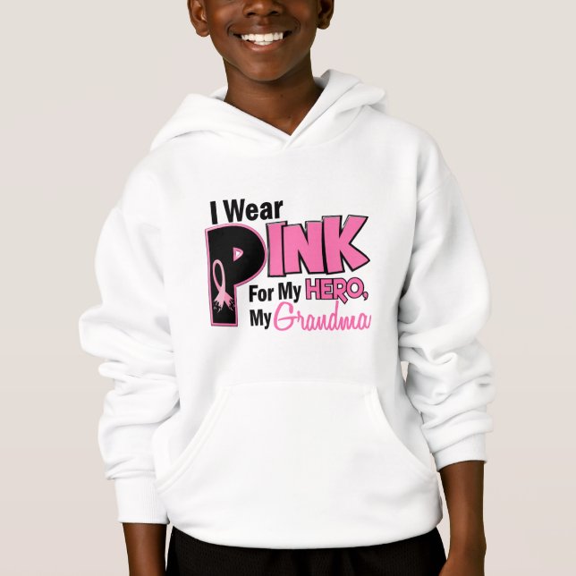 I Wear Pink For My Grandma 19 Hoodie (Front)