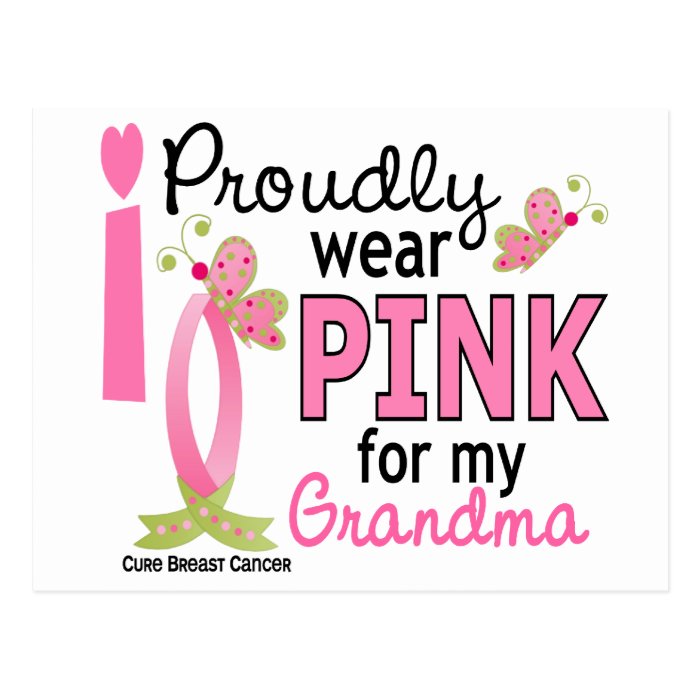 I Wear Pink For My Grandma 27 Breast Cancer Post Cards