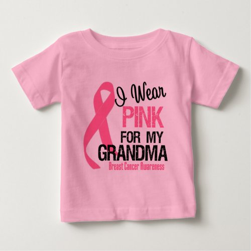 I Wear Pink For My Grandma Baby T_Shirt