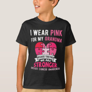 I Wear Pink For My Grandma Elephant Breast Cancer T-Shirt