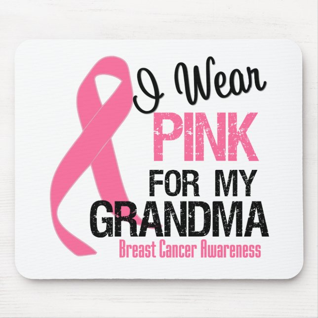 I Wear Pink For My Grandma Mouse Pad (Front)