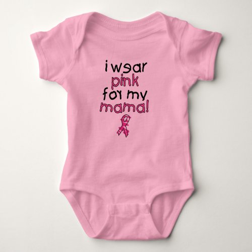 I Wear Pink for My Mama 1895 Baby Bodysuit