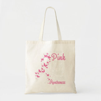 I Wear Pink for My Mom Breast Cancer Awareness Bel Tote Bag