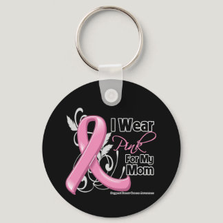 I Wear Pink For My Mom - Breast Cancer Awareness Keychain